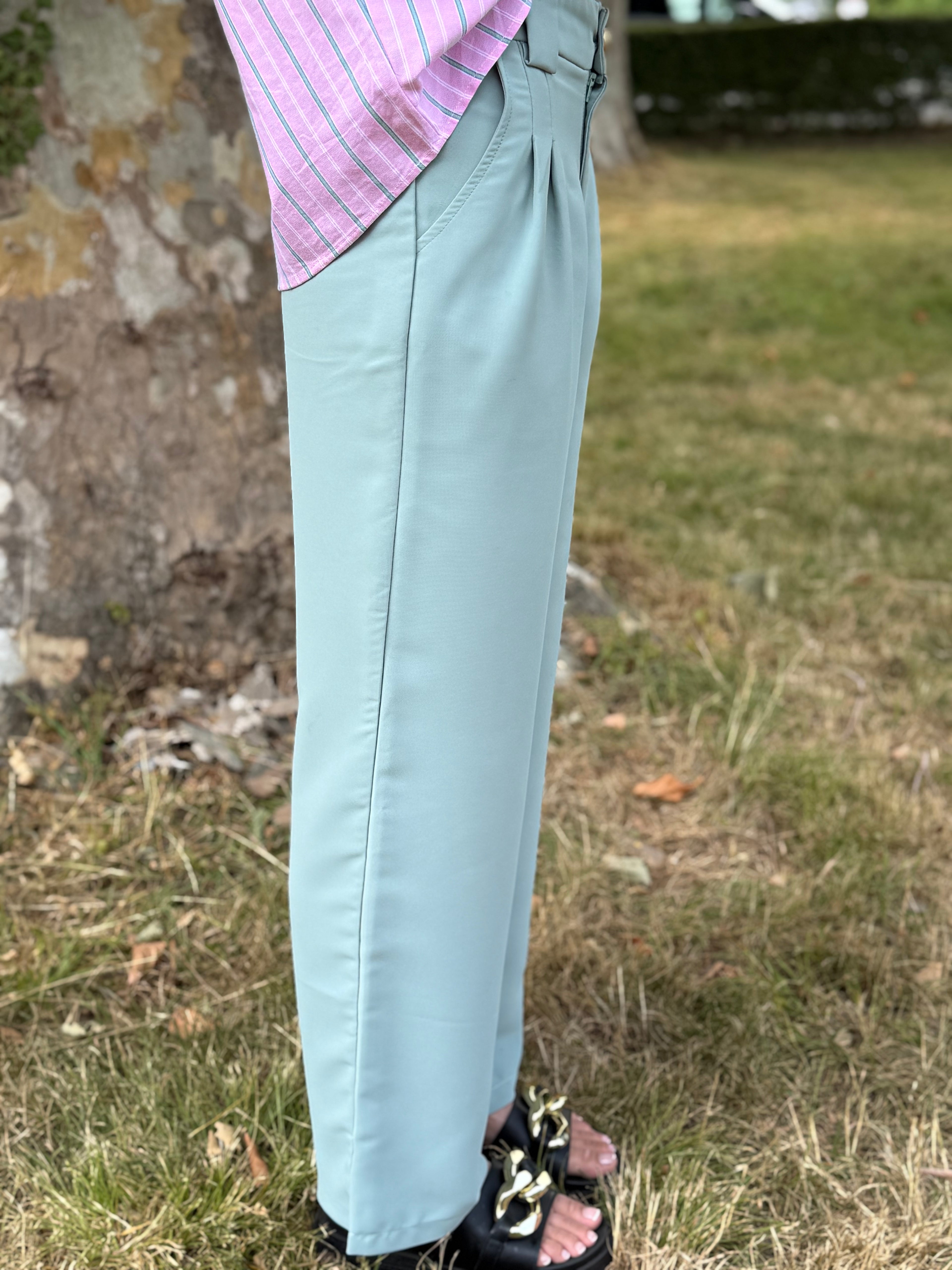 Pantalon vert d'eau S