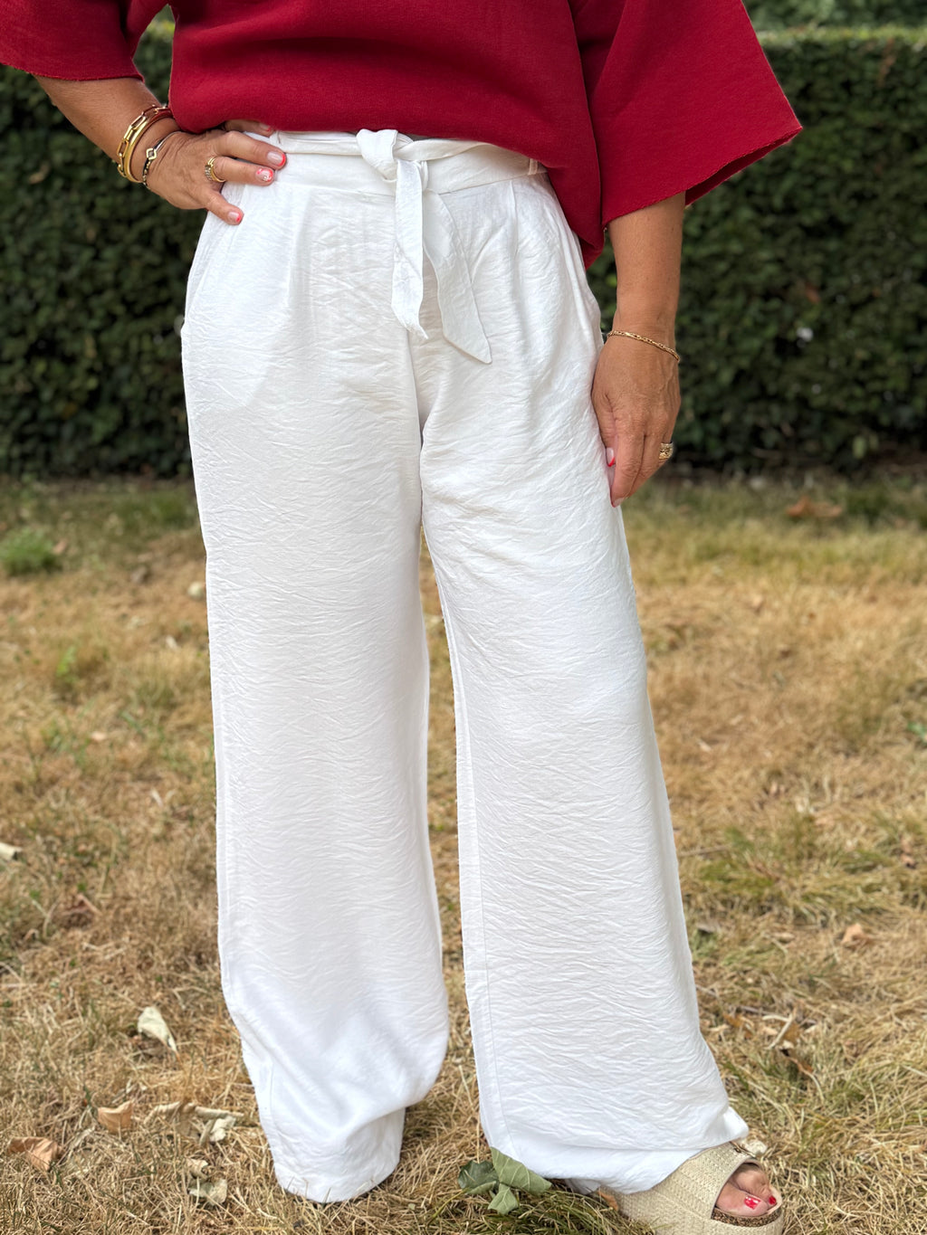Pantalon blanc fluide T.1