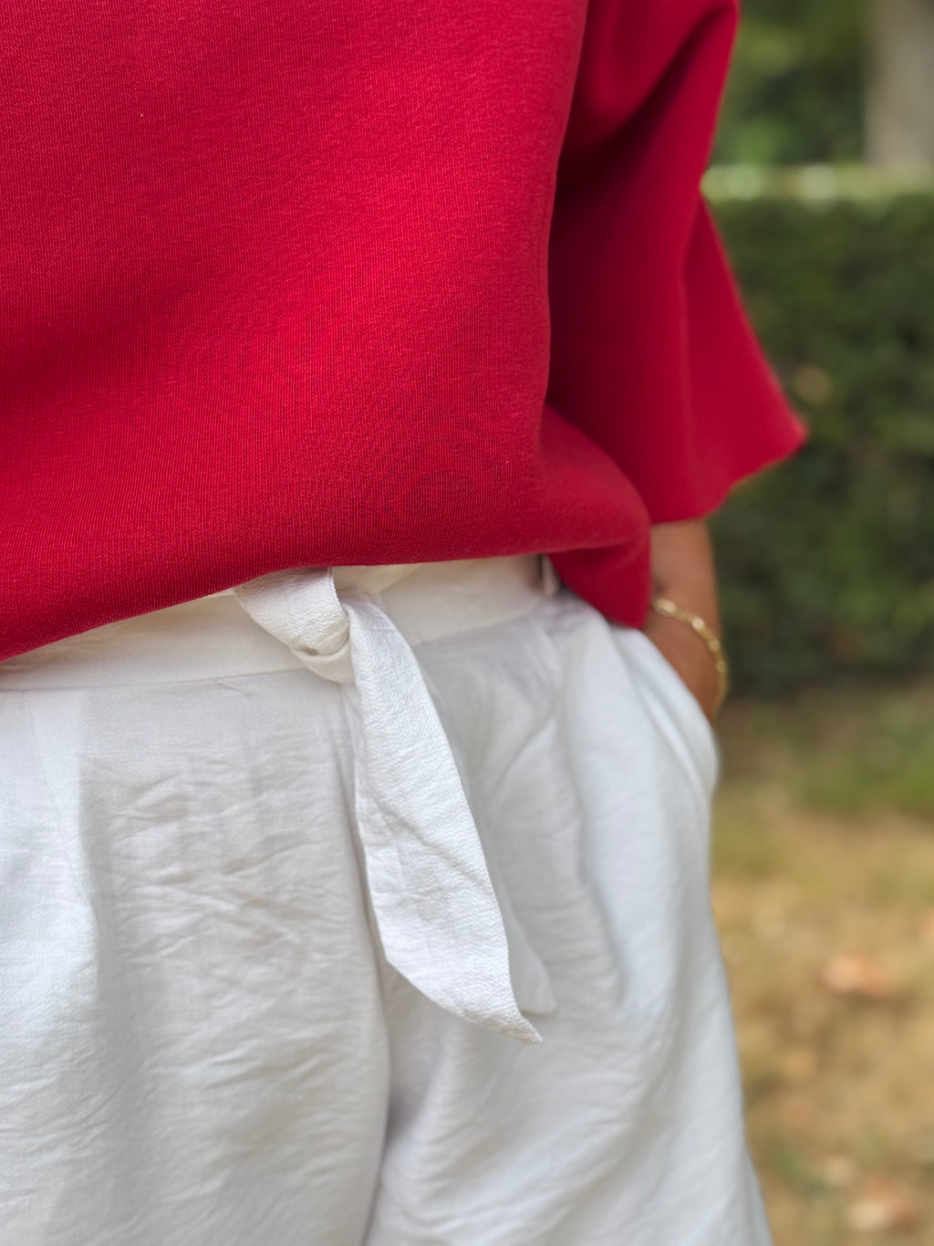 Pantalon blanc fluide T.1