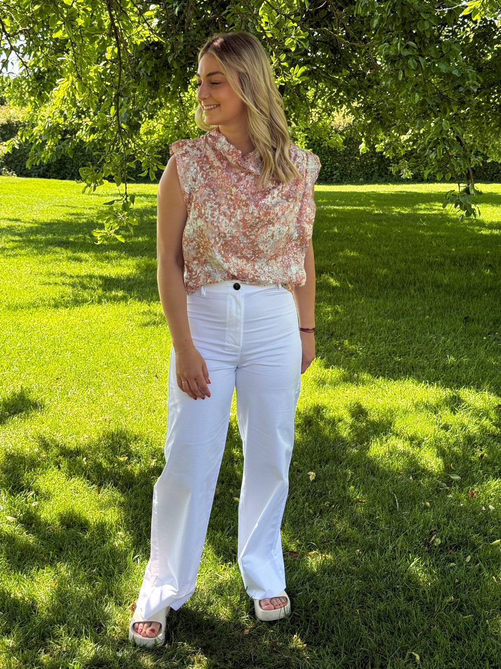 Pantalon blanc Massimo Dutti T.36