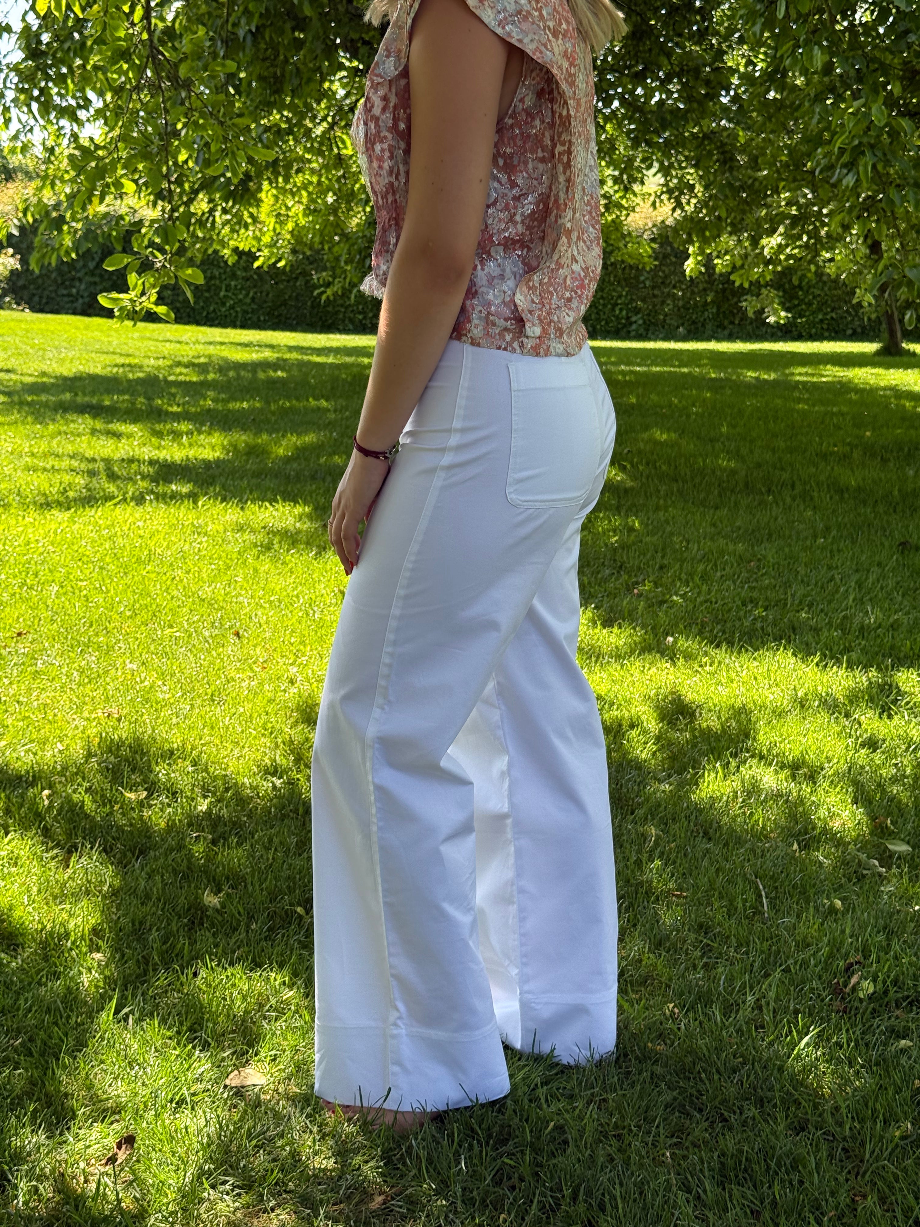 Pantalon blanc Massimo Dutti T.36