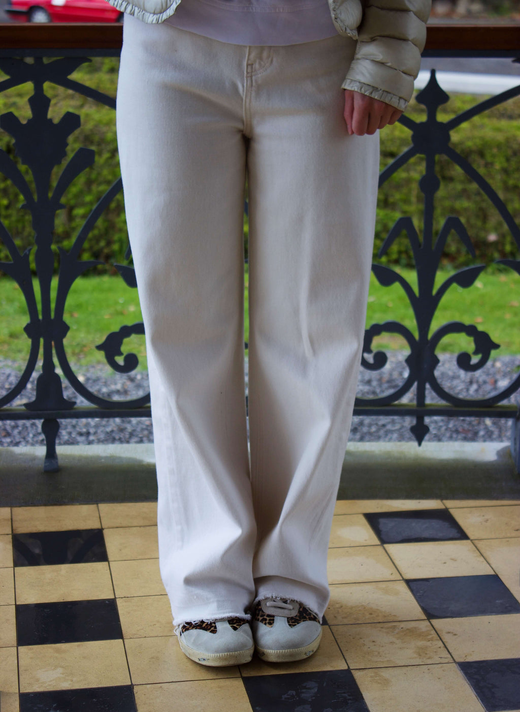 jeans Stradivarius blanc