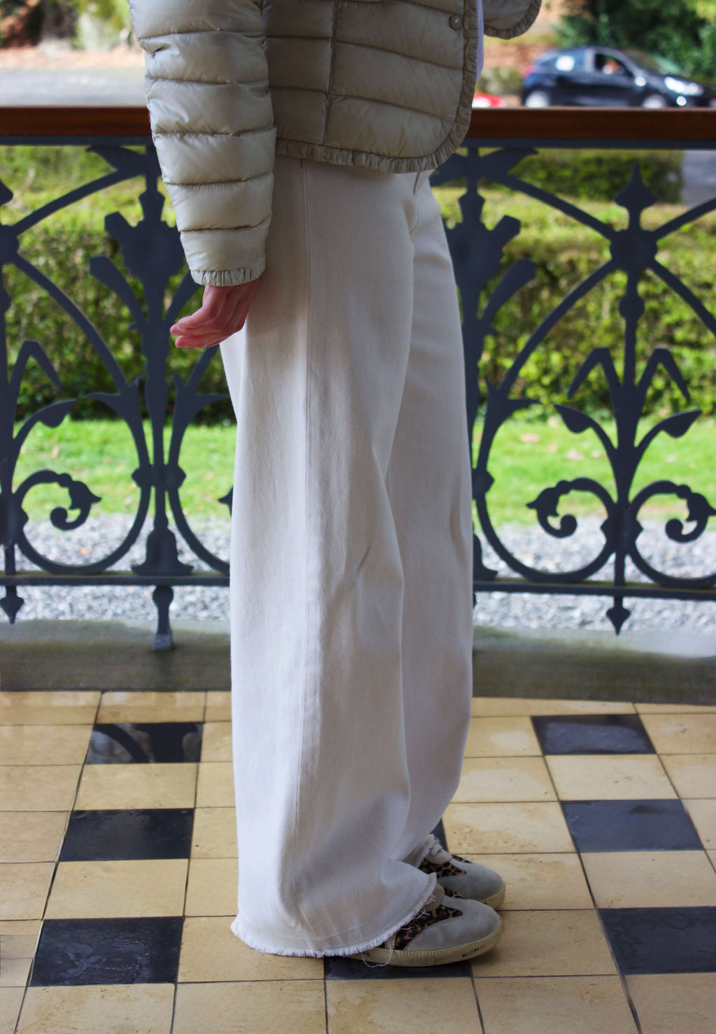 jeans Stradivarius blanc