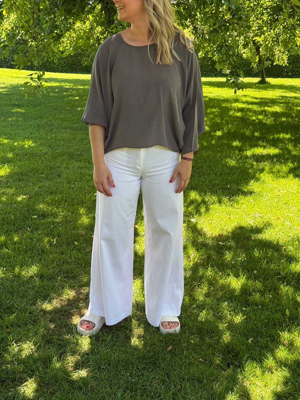 Pantalon Zara blanc T.S