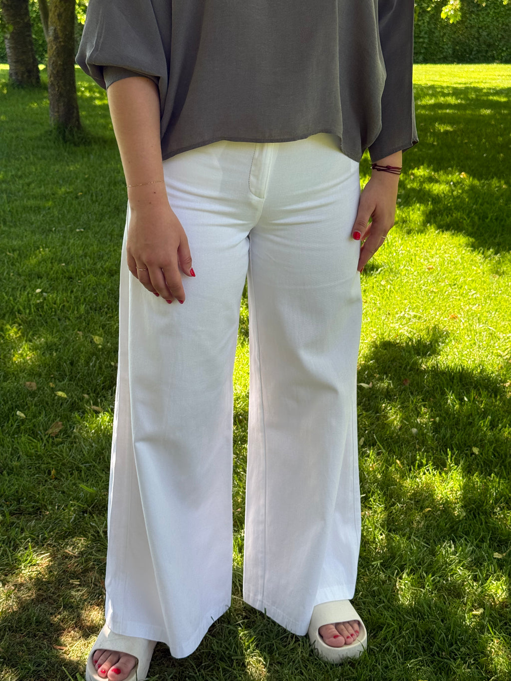 Pantalon Zara blanc T.S
