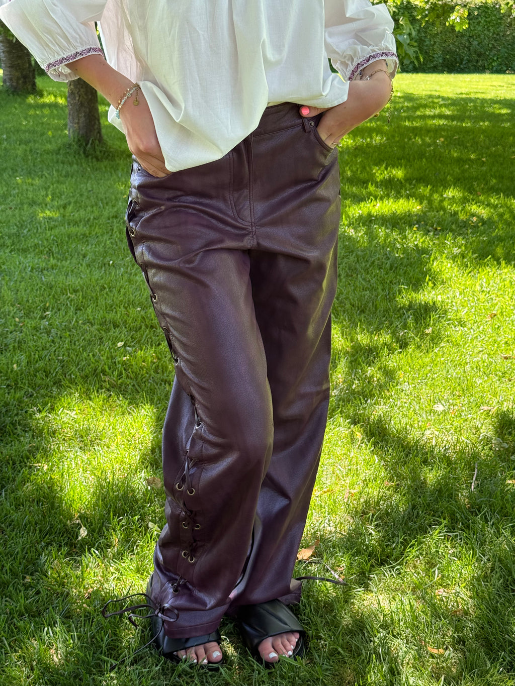 Pantalon bordeaux Harper&Yve avec étiquette (99,99€) T.S