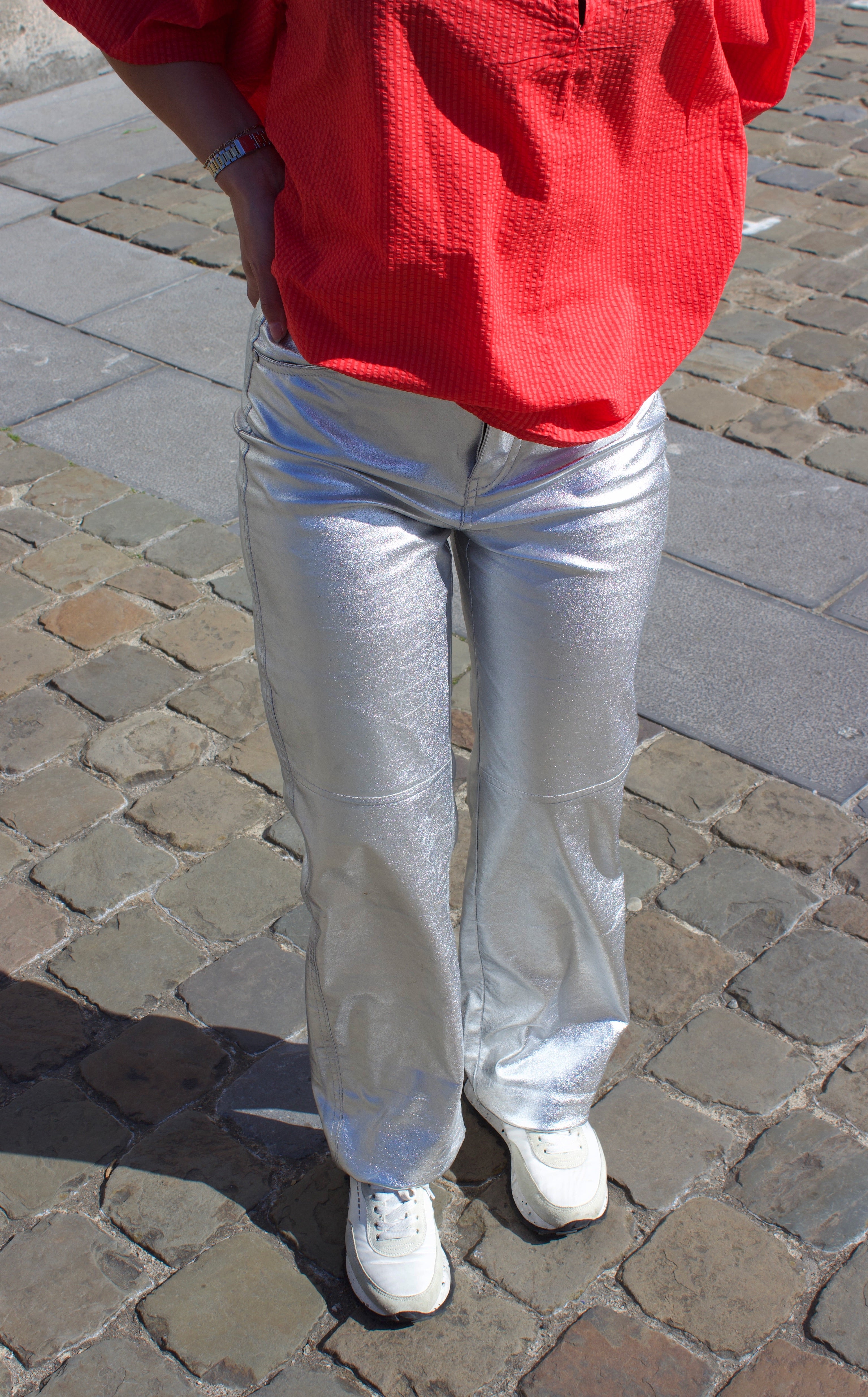 Pantalon argenté