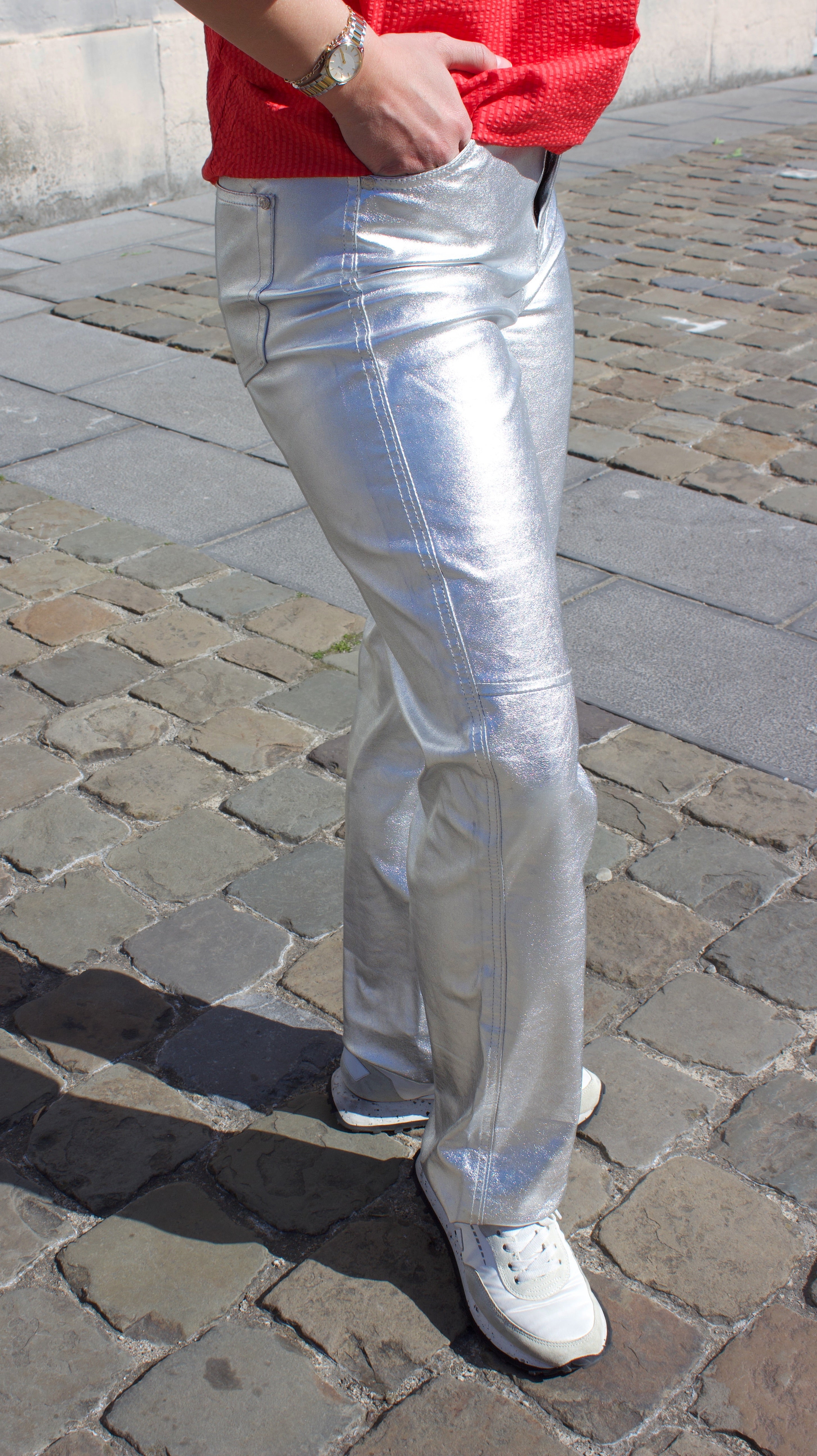 Pantalon argenté